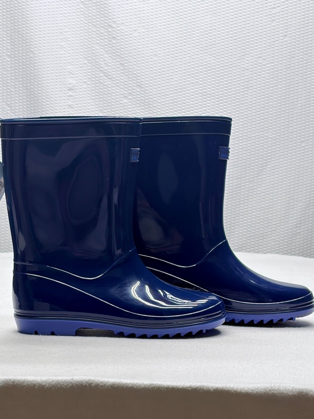 London Fog Sean Y Rain Boots Kids 3 Navy Waterproof NWT
